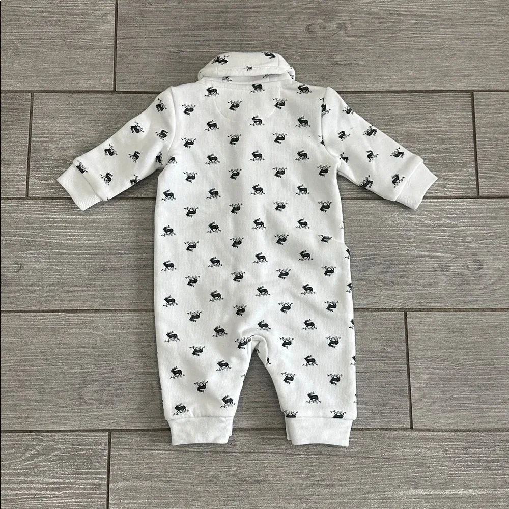 Ralph Lauren Print Fleece Romper New!